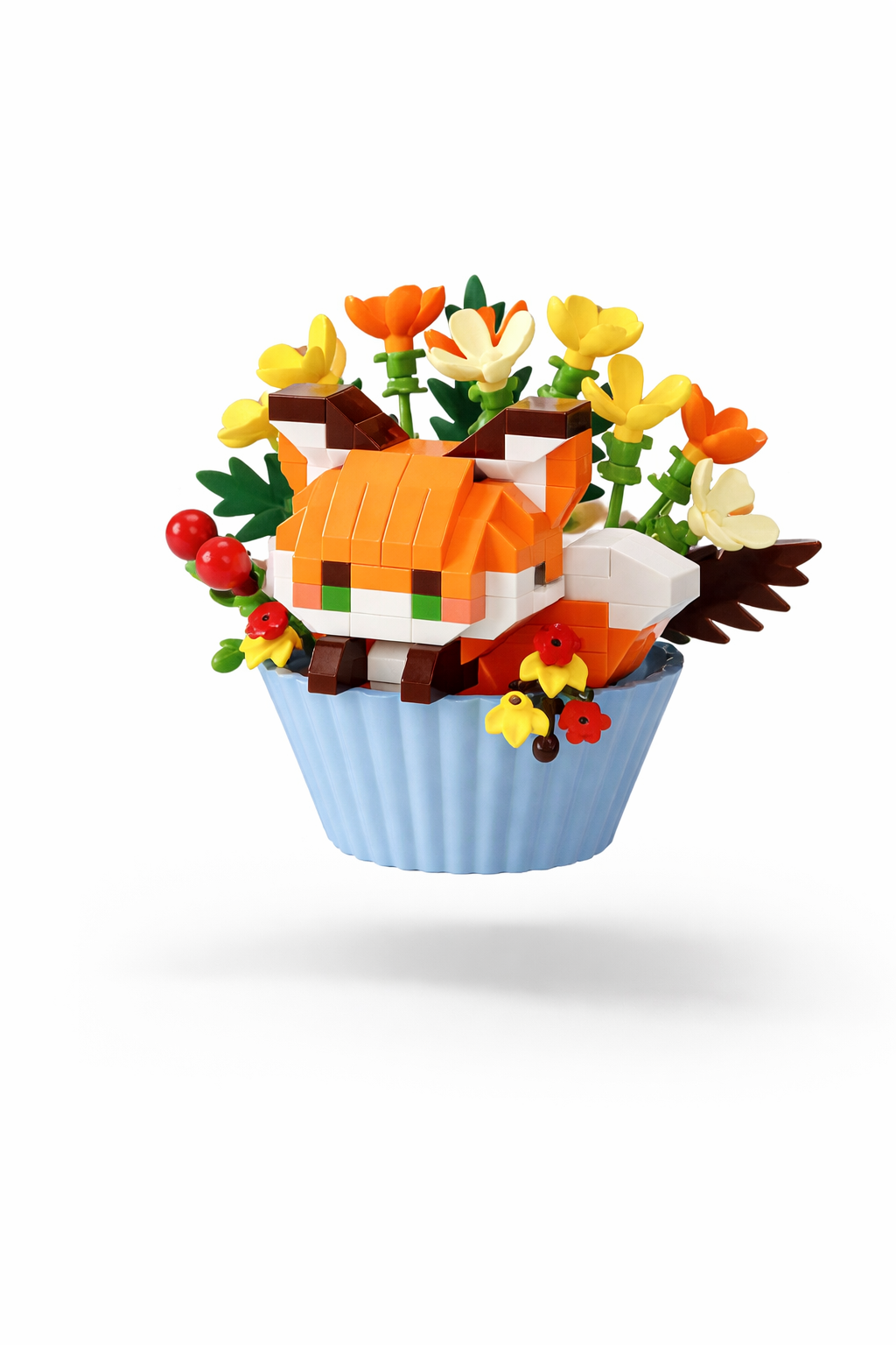 Mini Fox Cupcake Garden Building Block Set (252 Pieces)