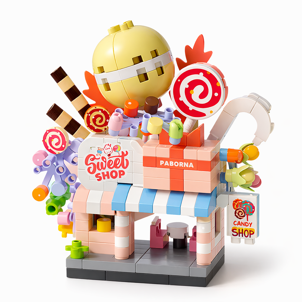 Mini Sweet Candy Shop Building Block Set (289 Pieces)