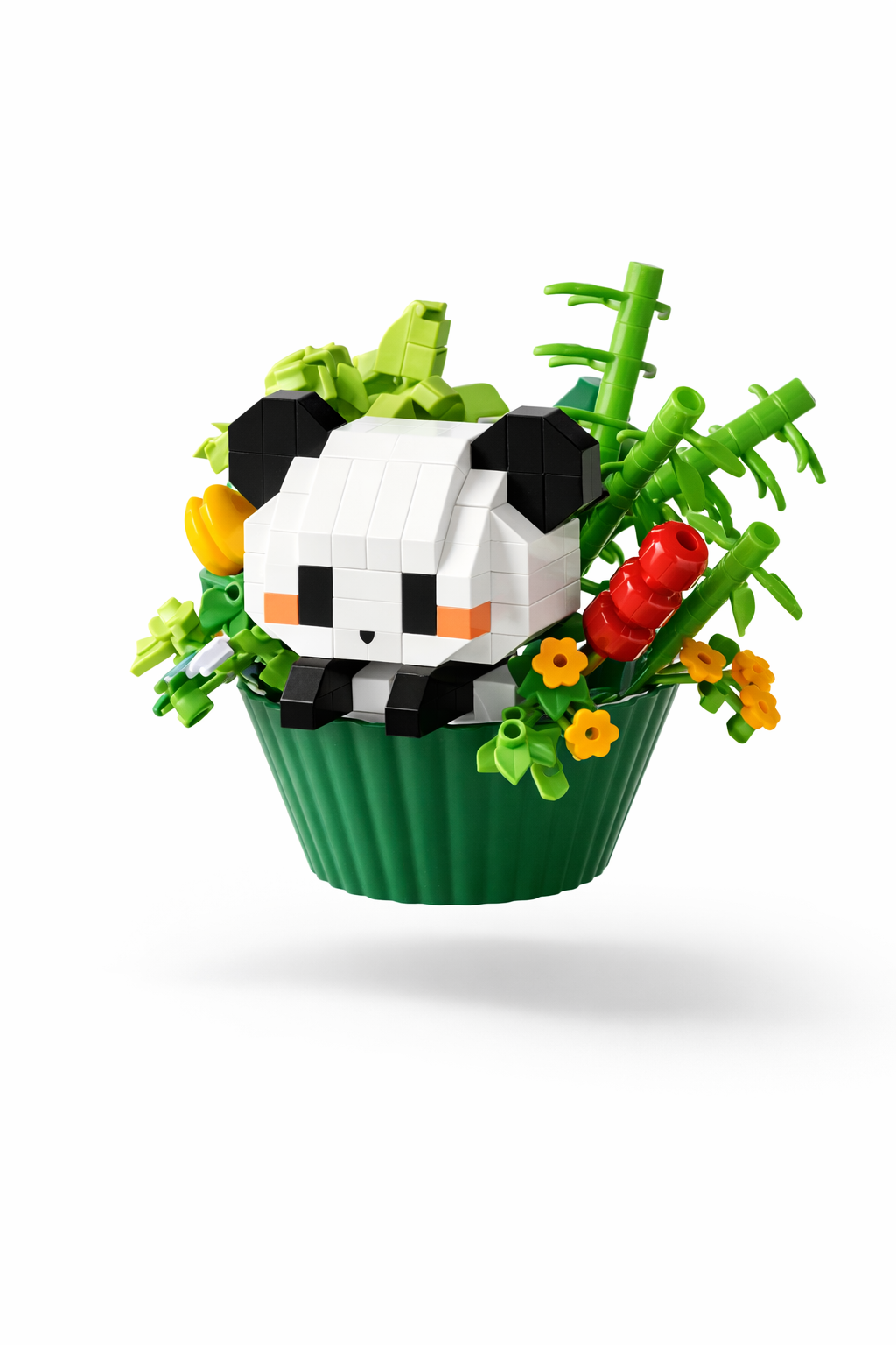 Mini Panda Bamboo Cupcake Building Block Set (236 Pieces)