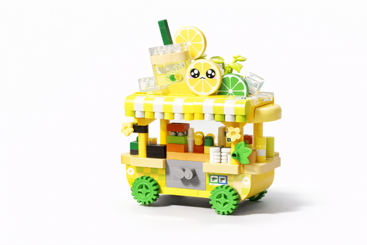 Mini Lemon Tea Vending Cart Building Block Set (335 Pieces)