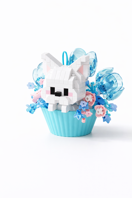 Mini Bunny Cupcake Garden Building Block Set (250 Pieces)
