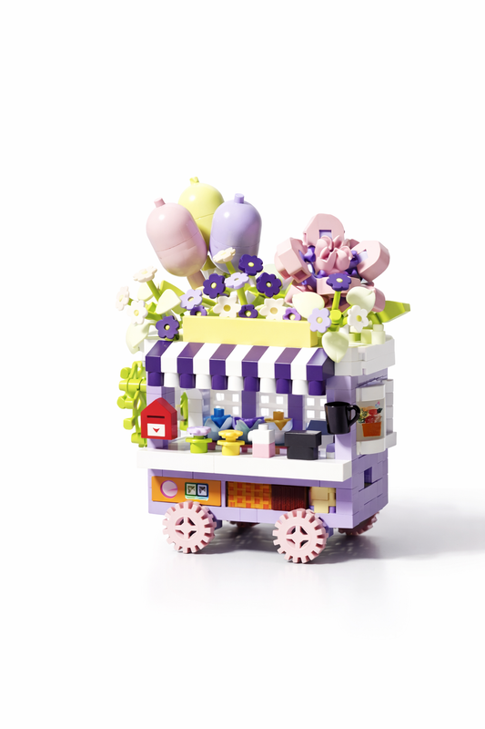 Mini Flower Vending Cart Building Block Set (384 Pieces)