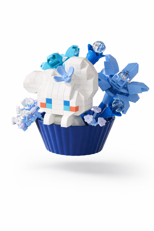 Mini Crystal Puppy Cupcake Building Block Set (267 Pieces)