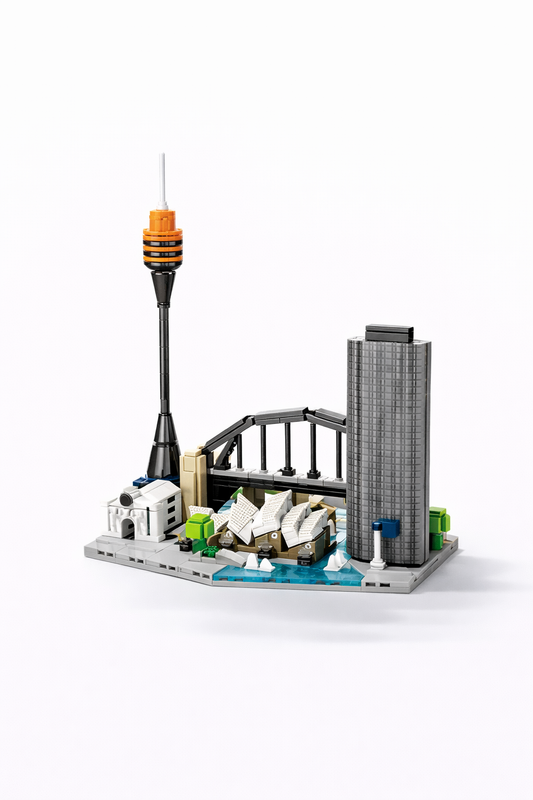 Sydney City Skyline Mini Building Block Set with Display Base (523 Pieces)