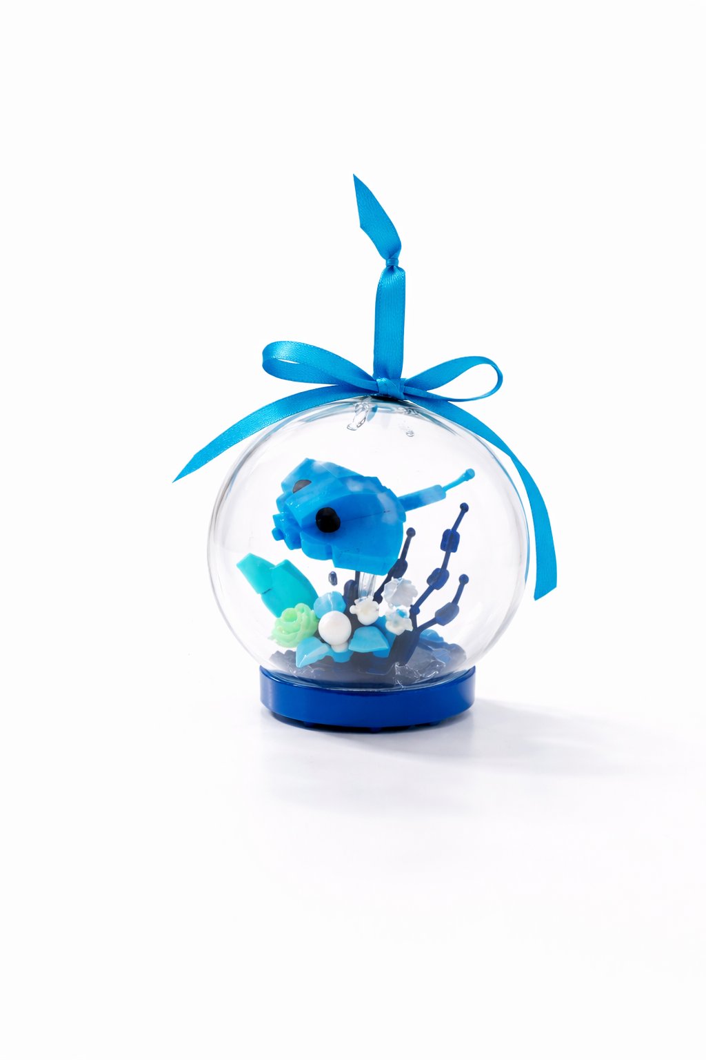 Ocean Ball Blue Angler Fish Mini Building Block Set (104 Pieces)